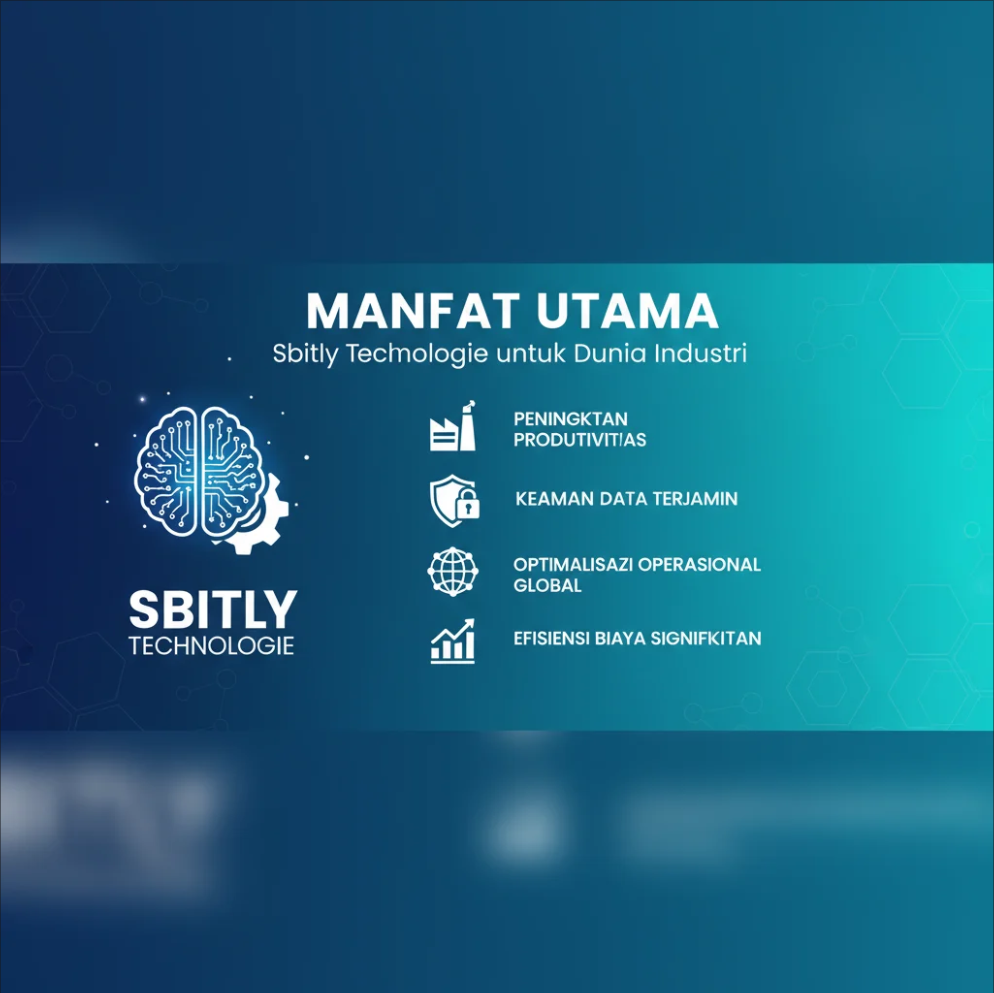 Ilustrasi teknologi industri modern dengan Sbitly Technologie