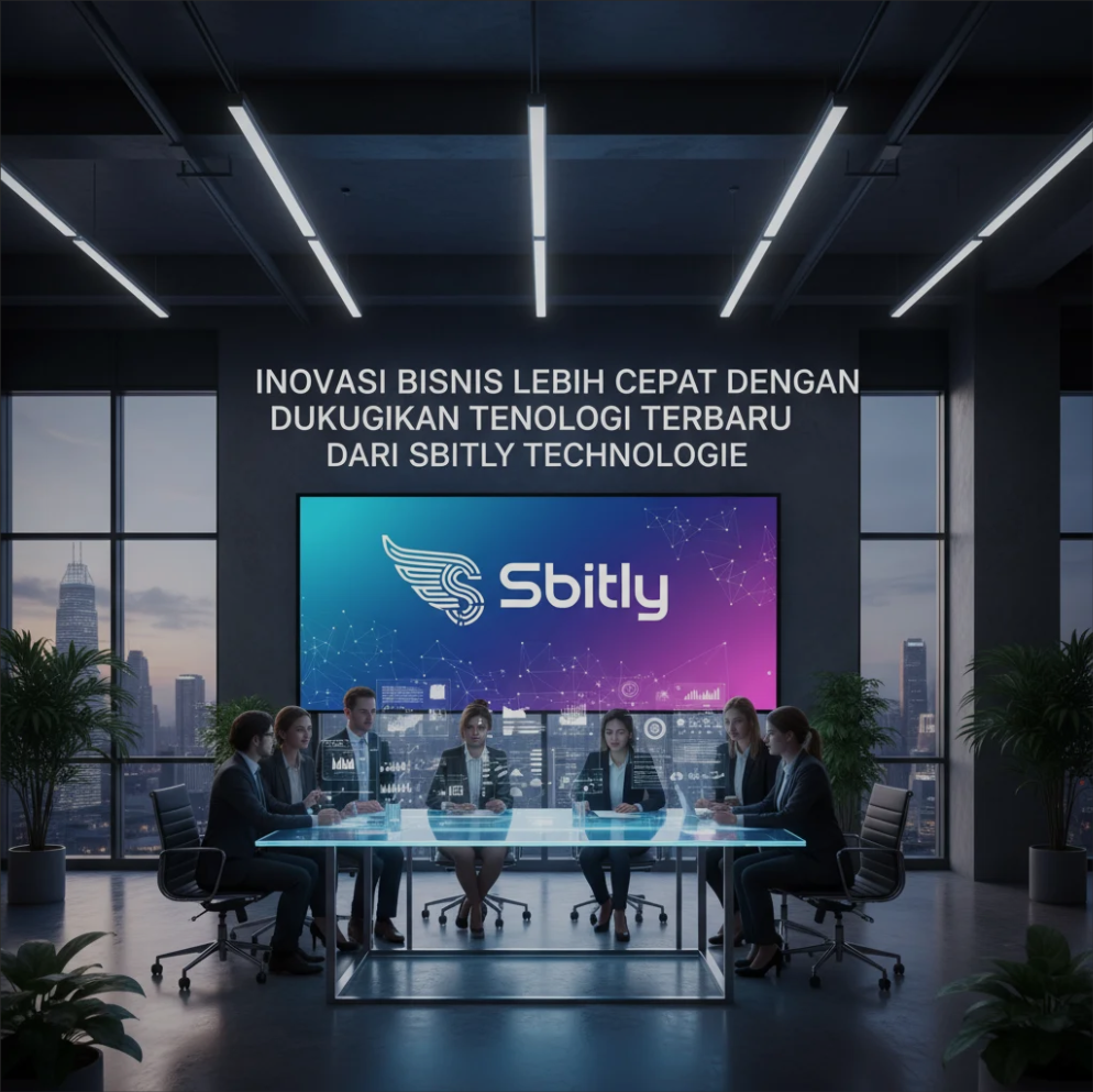Tim profesional menggunakan solusi teknologi digital dari Sbitly Technologie untuk meningkatkan efisiensi bisnis