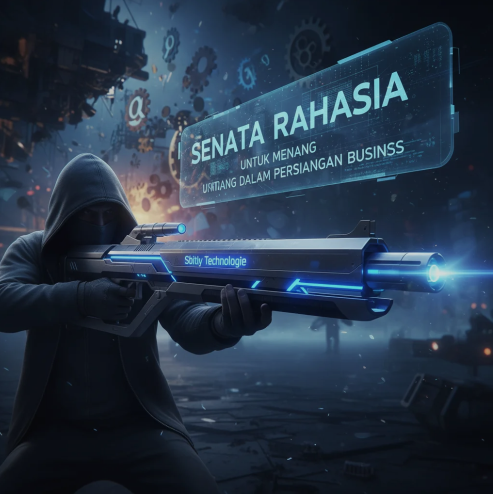 Tim bisnis menggunakan teknologi digital Sbitly untuk meningkatkan efisiensi dan daya saing