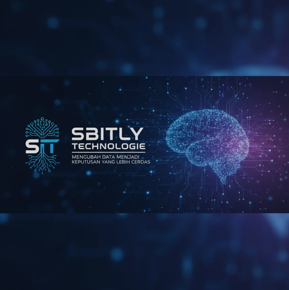 Tim data analyst sedang menganalisis dashboard data dengan teknologi Sbitly