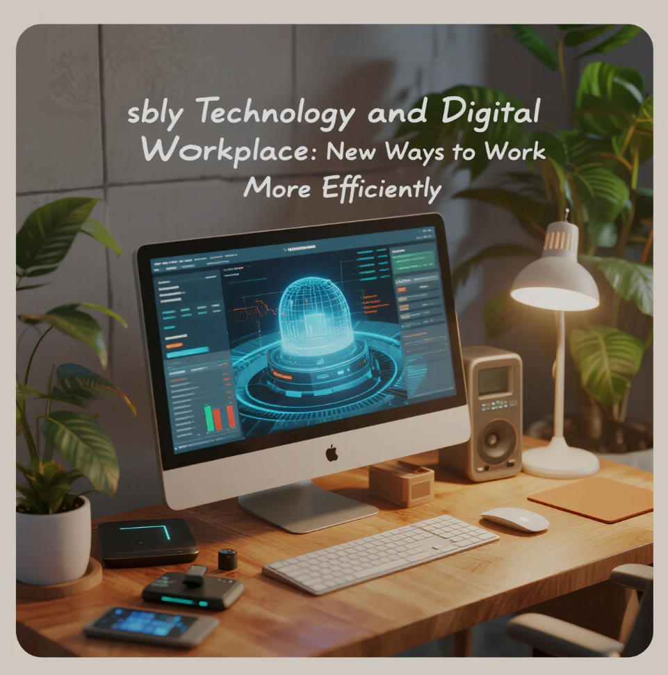 ilustrasi digital workplace modern dari Sbitly Technologie