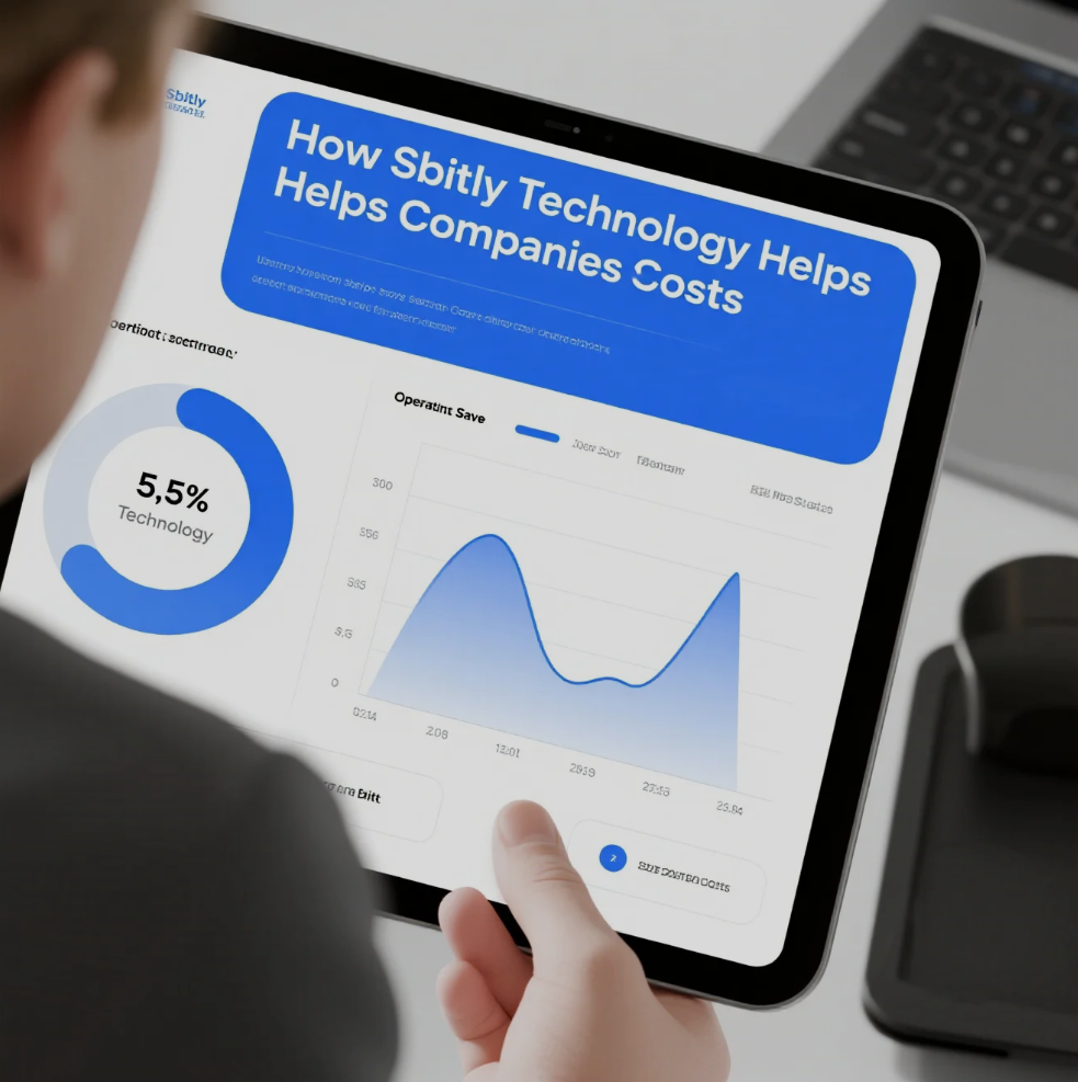 Ilustrasi teknologi digital yang mengoptimalkan proses bisnis untuk menurunkan biaya operasional perusahaan