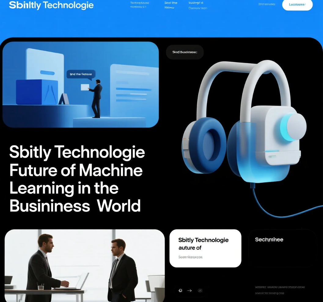 Ilustrasi teknologi Sbitly dan penerapan machine learning dalam transformasi bisnis digital