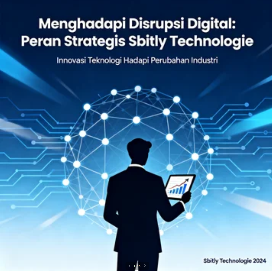 Ilustrasi transformasi digital bisnis dengan teknologi cloud dan keamanan data Sbitly Technologie